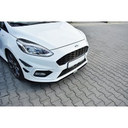 Накладка сплиттер на передний бампер Вар5 на Ford Fiesta VIII ST-Line